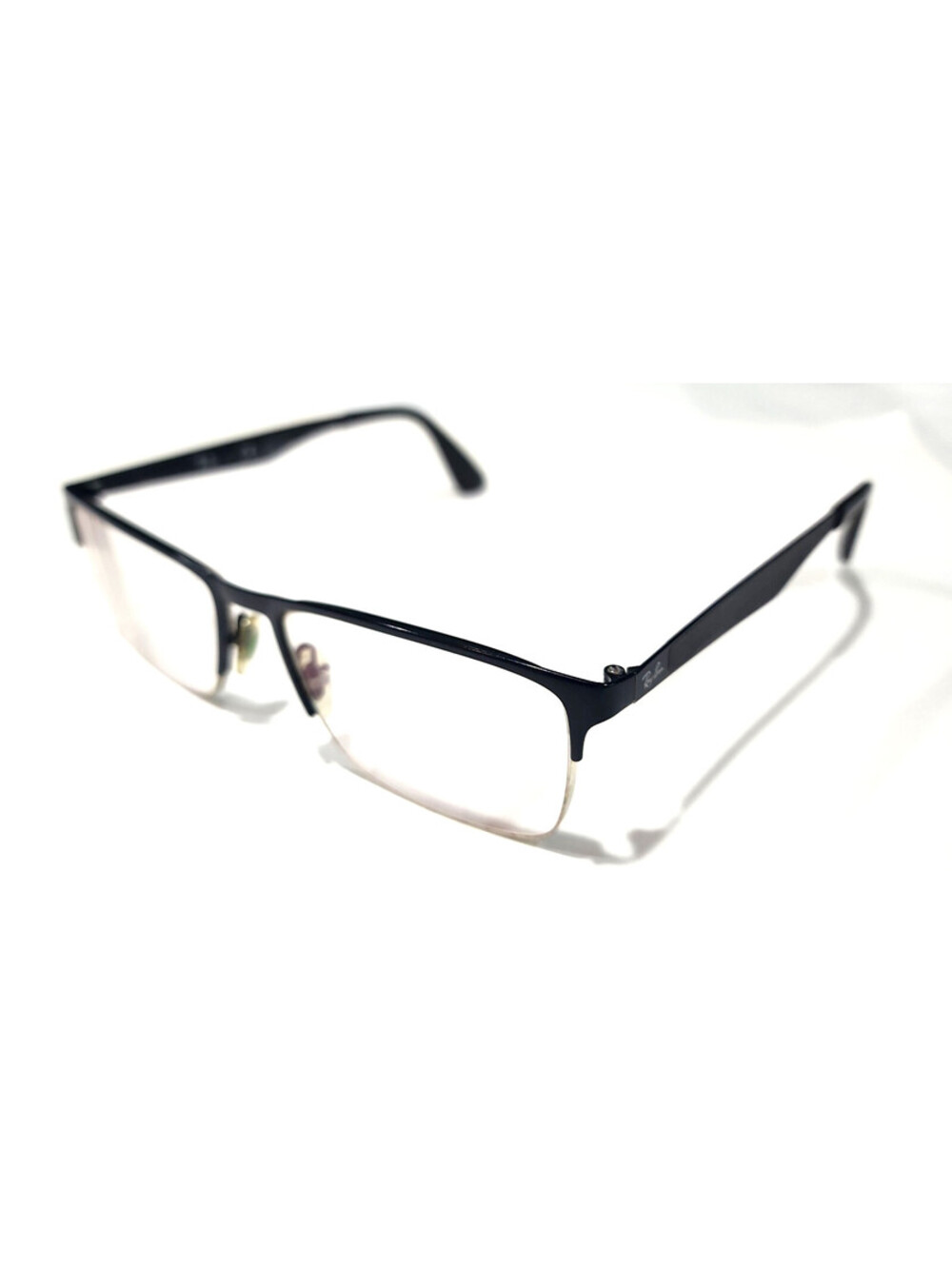 Ray Ban RB6335 2503 Black Metal Rectangle Eyeglasses 54-17 145 Damage Screw